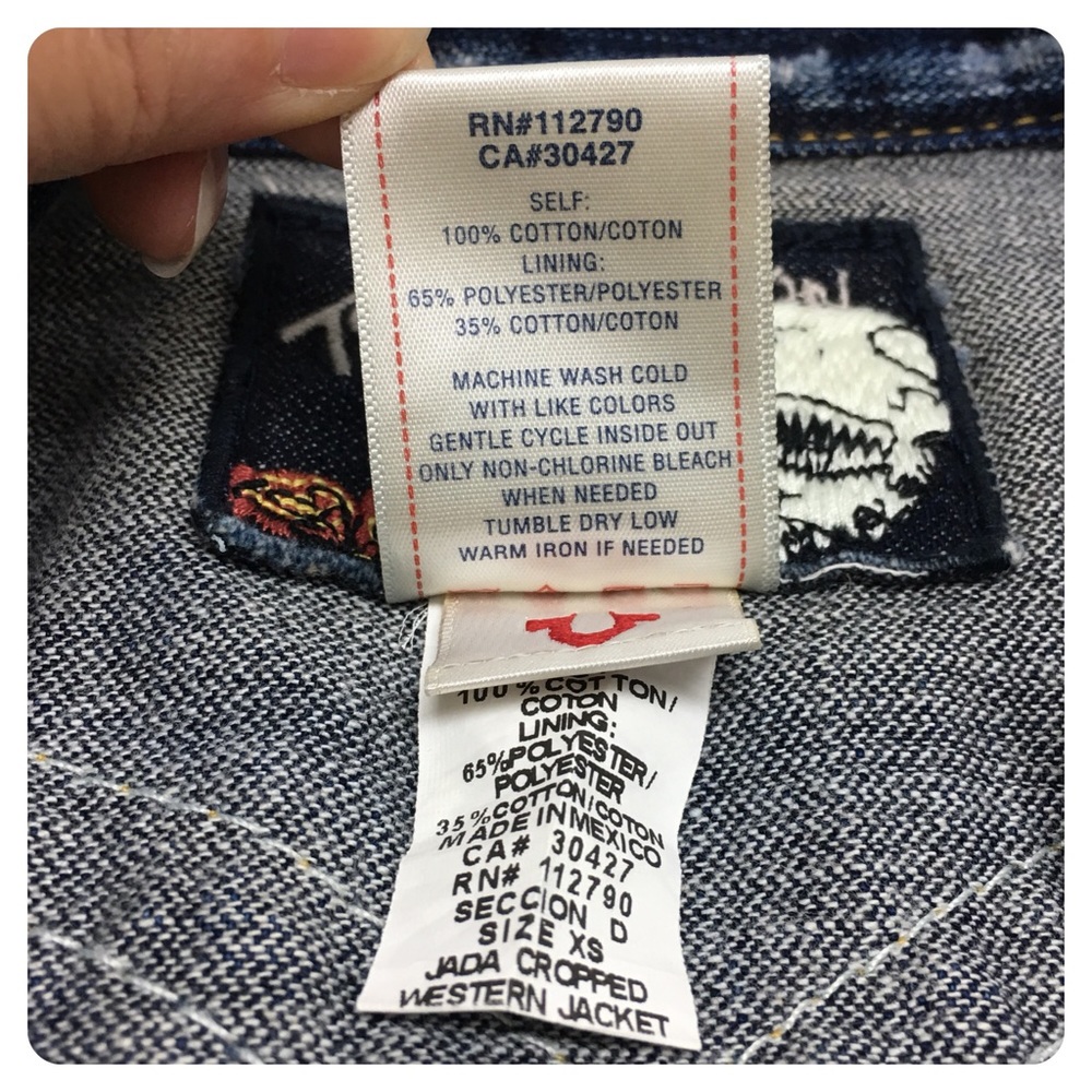 TRUE RELIGION distressed denim jacket - Picture 4 of 8